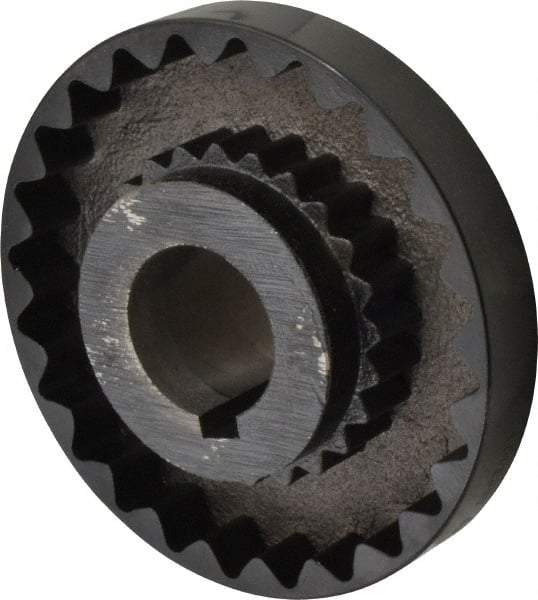 Lovejoy - 1-7/8" Max Bore Diam, 1/2" x 1/4" Keyway Width x Depth, Flexible Coupling Hub - 6.35" OD, 5.06" OAL, Cast Iron - Apex Tool & Supply