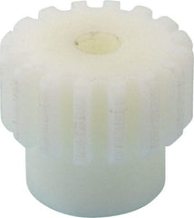 Poly Hi Solidur - 16 Pitch, 1" Pitch Diam, 16 Tooth Spur Gear - 1/2" Face Width, 1/2" Bore Diam, 13/16" Hub Diam, Nylon - Apex Tool & Supply