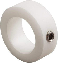 Climax Metal Products - 1" Bore, Nylon, Set Screw Shaft Collar - 1-5/8" Outside Diam, 5/8" Wide - Apex Tool & Supply