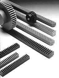 Poly Hi Solidur - 3/8" Face Width, 4 Feet Long, 3/8" Thick Nylon Gear Rack - 20 Pitch, 20° Pressure Angle - Apex Tool & Supply