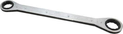 Lang - 1-1/16" x 1-1/4" 12 Point Ratcheting Box Wrench - Double End, 15" OAL, Steel, Nickel Chrome Finish - Apex Tool & Supply