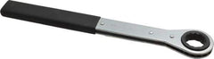 Lang - 24mm 12 Point Ratcheting Box Wrench - Single End, 12" OAL, Steel, Nickel Chrome Finish - Apex Tool & Supply