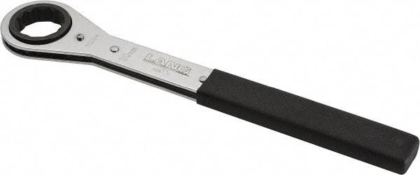 Lang - 30mm 12 Point Ratcheting Box Wrench - Single End, 12" OAL, Steel, Nickel Chrome Finish - Apex Tool & Supply