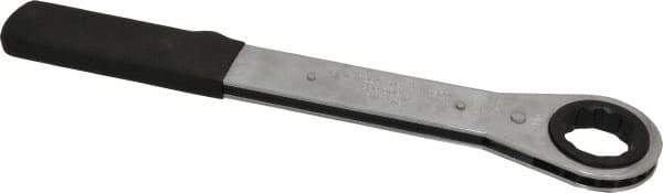 Lang - 36mm 12 Point Ratcheting Box Wrench - Single End, 15-1/2" OAL, Steel, Nickel Chrome Finish - Apex Tool & Supply