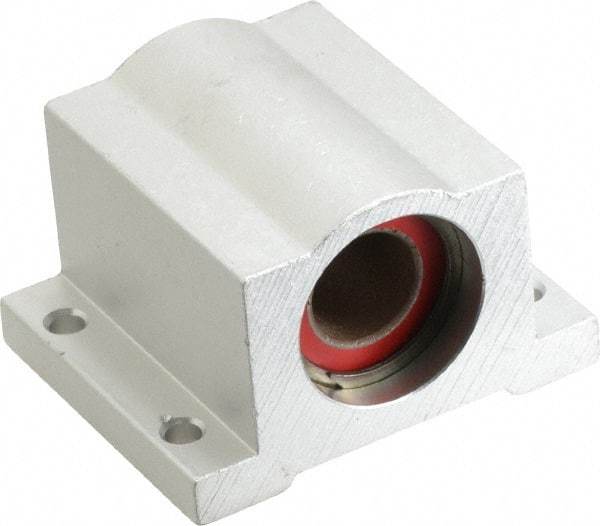 Pacific Bearing - 1/2" ID, 2" OAW x 1.688" OAL x 1-1/4" OAH Closed Single Pillow Block - 1-11/16 Inch Overall Length x 1-1/4 Inch Overall Height x 2 Inch Width, - Apex Tool & Supply
