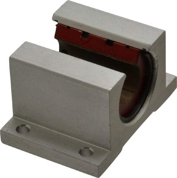 Pacific Bearing - 5/8" ID, 2-1/2" OAW x 1.938" OAL x 1-5/8" OAH Open Single Pillow Block - 1-15/16 Inch Overall Length x 1-5/8 Inch Overall Height x 2-1/2 Inch Width, - Apex Tool & Supply