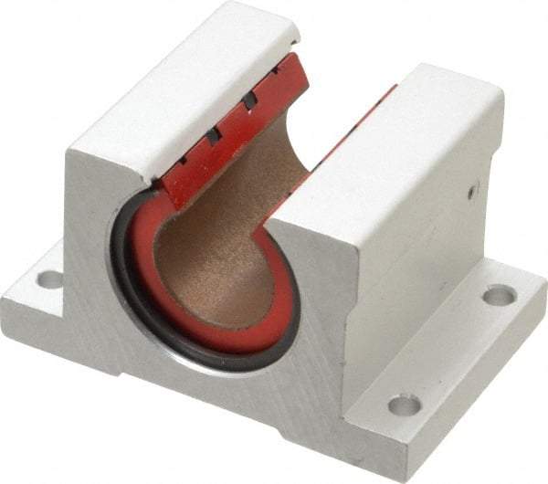 Pacific Bearing - 3/4" ID, 2-3/4" OAW x 2.063" OAL x 1-3/4" OAH Open Single Pillow Block - 2-1/16 Inch Overall Length x 1-3/4 Inch Overall Height x 2-3/4 Inch Width, - Apex Tool & Supply