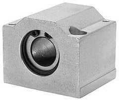 Pacific Bearing - 2" Inside Diam, Closed Single Pillow Block Linear Bearing - 4-1/16" Overall Height x 6" Overall Width - Apex Tool & Supply