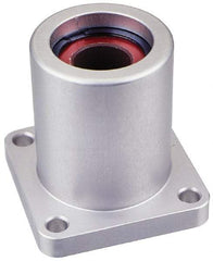 Pacific Bearing - 1" ID, 2.812" OAL x 2-3/4" OAH 4-Bolt Flange Mounted Bearing - 1,905 Lb Static Cap, 2-1/8" Btw Mnt Hole Ctrs, Aluminum - Apex Tool & Supply