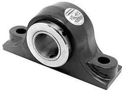 Browning - 3-7/16" ID, 14" OALType E Nonexpansion Pillow Block - 3-3/4" Base-to-Ctr Ht, Cast Iron - Apex Tool & Supply