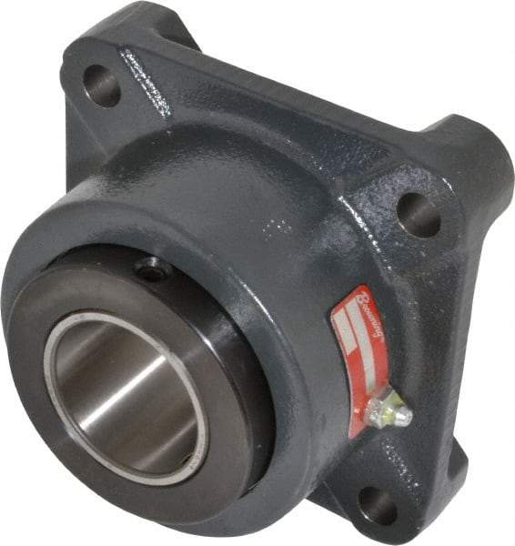 Browning - 5-5/8" OALType E 4-Bolt Flange Bearing - 4-3/8" Btw Mnt Hole Ctrs, Cast Iron - Apex Tool & Supply