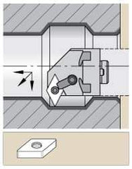 Kennametal - Right Hand Cut, 50.80mm Min Bore Diam, Size H24 Modular Boring Cutting Unit Head - Through Coolant, Compatible with DN.. - Apex Tool & Supply