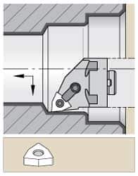 Kennametal - Right Hand Cut, 51.05mm Min Bore Diam, Size H28 Modular Boring Cutting Unit Head - Through Coolant, Compatible with WN.. - Apex Tool & Supply