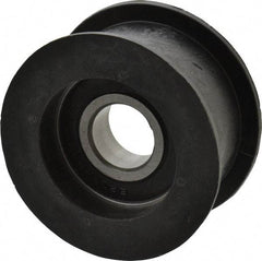 Fenner Drives - 17 Inside x 2.35" Outside Diam, 0.98" Wide Pulley Slot, Glass Reinforced Nylon Idler Pulley - For Use with Flat Belts, 7/8" Wide - Apex Tool & Supply
