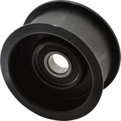 Fenner Drives - 17 Inside x 3.38" Outside Diam, 1.38" Wide Pulley Slot, Glass Reinforced Nylon Idler Pulley - For Use with Flat Belts, 1-1/8" Wide - Apex Tool & Supply