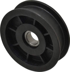 Fenner Drives - 17 Inside x 3-1/2" Outside Diam, 0.77" Wide Pulley Slot, Glass Reinforced Nylon Idler Pulley - For Use with Flat Belts, 5/8" Wide - Apex Tool & Supply