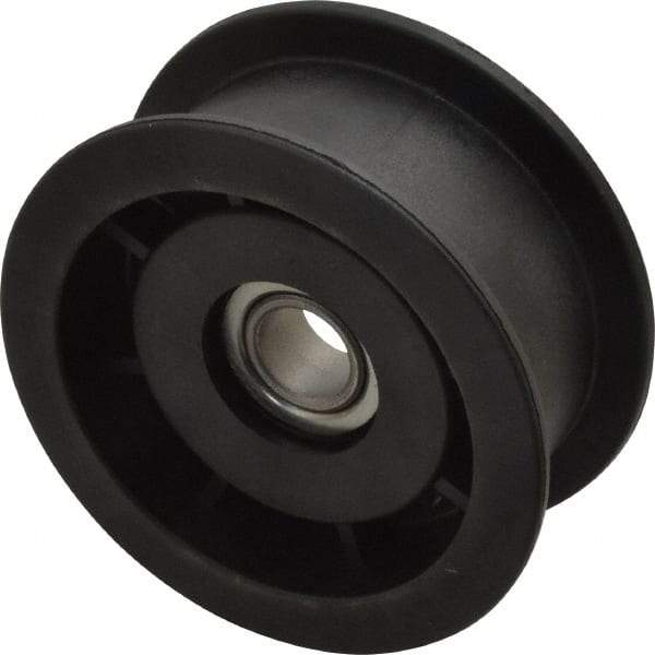 Fenner Drives - 1/2 Inside x 3" Outside Diam, 1.02" Wide Pulley Slot, Glass Reinforced Nylon Idler Pulley - For Use with Flat Belts, 7/8" Wide - Apex Tool & Supply