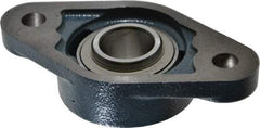 Value Collection - 130mm OAL2-Bolt Flange Bearing - 3100 Lb Dyn Cap, Cast Iron - Apex Tool & Supply