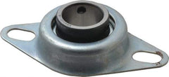 Value Collection - 1" ID, 1.2205" OAL x 4-1/2" OAH 2-Bolt Flange - 1,740 Lb Static Cap, 3,100 Lb Dyn Cap, 3-3/8" Btw Mnt Hole Ctrs, Stamped Steel Rubber Mount - Apex Tool & Supply