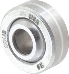 Made in USA - 3/16" Bore Diam, 3,250 Lb Dynamic Capacity, 9/32" Wide, Ball-Joint Spherical Plain Bearing - 9/16" OD - Apex Tool & Supply