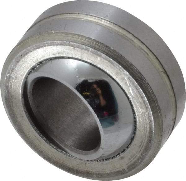 Made in USA - 1/2" Bore Diam, 13,250 Lb Dynamic Capacity, 1/2" Wide, Ball-Joint Spherical Plain Bearing - 1" OD - Apex Tool & Supply