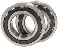 Nachi - 80mm Bore Diam, 140mm OD, Open Angular Contact Radial Ball Bearing - 26mm Wide, 1 Row, Round Bore, 156,000 Nm Static Capacity, 152,000 Nm Dynamic Capacity - Apex Tool & Supply