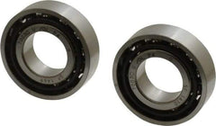 Nachi - 17mm Bore Diam, 35mm OD, Open Angular Contact Radial Ball Bearing - 10mm Wide, 1 Row, Round Bore, 8,300 Nm Static Capacity, 11,400 Nm Dynamic Capacity - Apex Tool & Supply