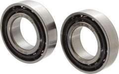 Nachi - 25mm Bore Diam, 47mm OD, Open Angular Contact Radial Ball Bearing - 12mm Wide, 1 Row, Round Bore, 17,300 Nm Static Capacity, 21,000 Nm Dynamic Capacity - Apex Tool & Supply