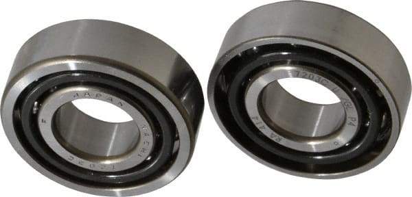 Nachi - 17mm Bore Diam, 40mm OD, Open Angular Contact Radial Ball Bearing - 12mm Wide, 1 Row, Round Bore, 11,800 Nm Static Capacity, 17,800 Nm Dynamic Capacity - Apex Tool & Supply