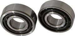 Nachi - 17mm Bore Diam, 40mm OD, Open Angular Contact Radial Ball Bearing - 12mm Wide, 1 Row, Round Bore, 11,800 Nm Static Capacity, 17,800 Nm Dynamic Capacity - Apex Tool & Supply