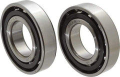 Nachi - 35mm Bore Diam, 72mm OD, Open Angular Contact Radial Ball Bearing - 17mm Wide, 1 Row, Round Bore, 40,000 Nm Static Capacity, 49,500 Nm Dynamic Capacity - Apex Tool & Supply