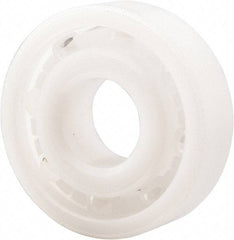 Made in USA - 10mm Bore Diam, 26mm OD, Open Plastic Race Radial Ball Bearing - 8mm Wide, 1 Row, Round Bore, 33 Lb Static Capacity, 42 Lb Dynamic Capacity - Apex Tool & Supply