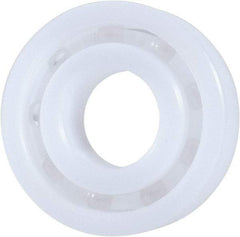 Made in USA - 15mm Bore Diam, 35mm OD, Open Plastic Race Radial Ball Bearing - 11mm Wide, 1 Row, Round Bore, 46 Lb Static Capacity, 69 Lb Dynamic Capacity - Apex Tool & Supply