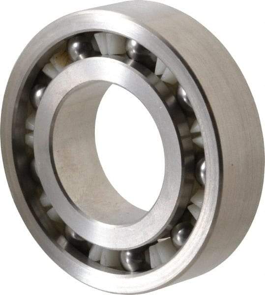 Made in USA - 1" Bore Diam, 2" OD, Open Precision Ground Radial Ball Bearing - 1/2" Wide, 1 Row, Round Bore, 163 Lb Static Capacity, 276 Lb Dynamic Capacity - Apex Tool & Supply