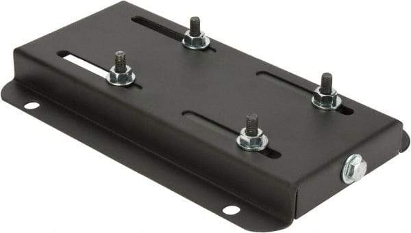 Made in USA - 5/16" Bolt Steel Rigid Fixed Base Motor Base - Adjusting Single Screw, 56 NEMA Frame - Apex Tool & Supply