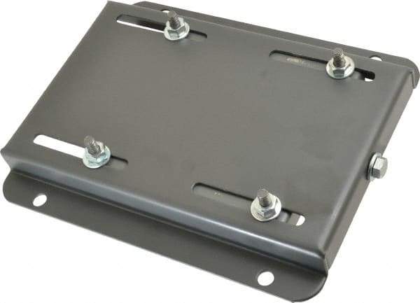 Made in USA - 5/16" Bolt Steel Rigid Fixed Base Motor Base - Adjusting Single Screw, 145T NEMA Frame - Apex Tool & Supply