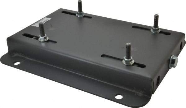 Made in USA - 3/8" Bolt Steel Rigid Fixed Base Motor Base - Adjusting Single Screw, 184T NEMA Frame - Apex Tool & Supply