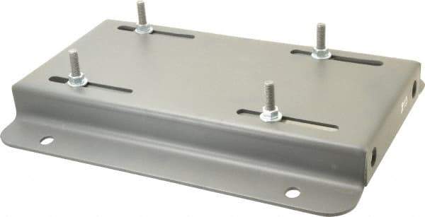 Made in USA - 3/8" Bolt Steel Rigid Fixed Base Motor Base - Adjusting Single Screw, 213T NEMA Frame - Apex Tool & Supply