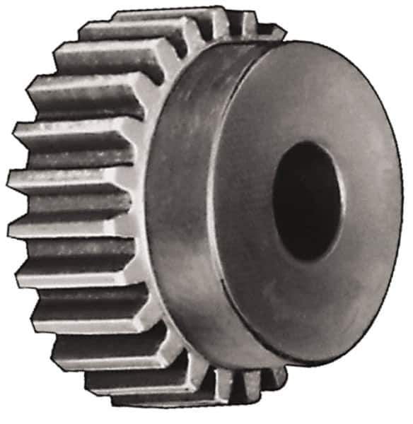 Browning - 6 Pitch, 4" Pitch Diam, 24 Tooth Spur Gear - 1-1/8" Bore Diam, 3" Hub Diam, Steel - Apex Tool & Supply