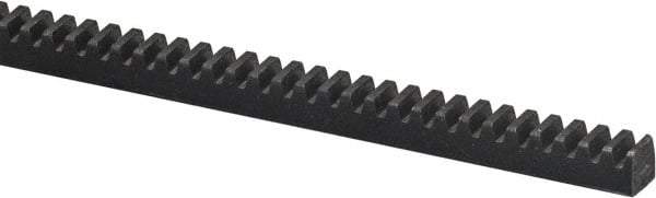 Browning - 3/4" Face Width, 6 Feet Long, 3/4" Thick Steel Gear Rack - Gray, 16 Pitch, 20° Pressure Angle - Apex Tool & Supply
