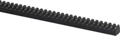 Browning - 2" Face Width, 6 Feet Long, 1-1/2" Thick Steel Gear Rack - Gray, 6 Pitch, 20° Pressure Angle - Apex Tool & Supply
