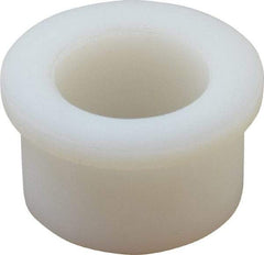 Made in USA - 1" Inside x 1-1/2" Outside Diam, Polyethylene Sleeve Bearing - 1-3/4" Flange Outside Diam, 3/16" Flange Thickness, 1" OAL - Apex Tool & Supply