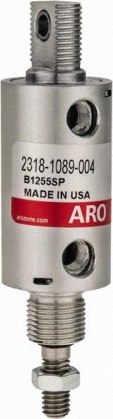 ARO/Ingersoll-Rand - 1/2" Stroke x 1-1/8" Bore Double Acting Air Cylinder - 1/8 Port, 3/8-16 Rod Thread - Apex Tool & Supply