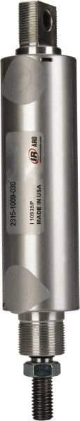 ARO/Ingersoll-Rand - 3" Stroke x 1-1/2" Bore Double Acting Air Cylinder - 1/4 Port, 1/2-13 Rod Thread - Apex Tool & Supply