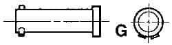 ARO/Ingersoll-Rand - Air Cylinder Pivot Pin - For 1-1/2, 2 & 2-1/2" Air Cylinders, Use with Provenair Series - Apex Tool & Supply
