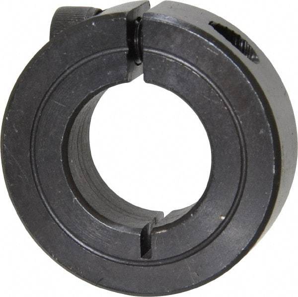 Climax Metal Products - 13/16" Bore, Steel, One Piece One Piece Split Shaft Collar - 1-5/8" Outside Diam, 1/2" Wide - Apex Tool & Supply