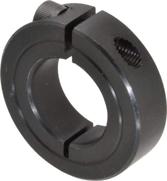 Climax Metal Products - 15/16" Bore, Steel, One Piece One Piece Split Shaft Collar - 1-3/4" Outside Diam, 1/2" Wide - Apex Tool & Supply