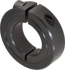 Climax Metal Products - 15/16" Bore, Steel, One Piece One Piece Split Shaft Collar - 1-3/4" Outside Diam, 1/2" Wide - Apex Tool & Supply