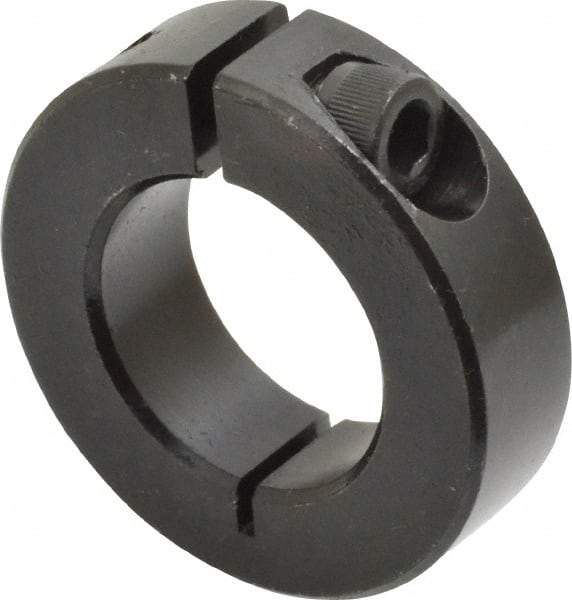 Climax Metal Products - 1" Bore, Steel, One Piece Clamp Collar - 1-3/4" Outside Diam, 1/2" Wide - Apex Tool & Supply