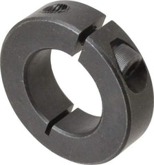 Climax Metal Products - 1-1/16" Bore, Steel, One Piece One Piece Split Shaft Collar - 1-7/8" Outside Diam, 1/2" Wide - Apex Tool & Supply